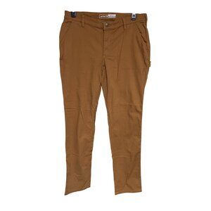 Carhartt Womens Rugged Flex Relaxed Fit Cargo Pants Size12 Tall Brown Workwear